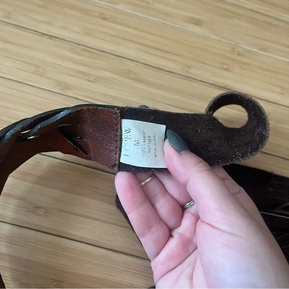 J Crew Italian braided-suede belt medium m - Picture 2 of 4